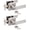 Satin Nickel, variant on 3 Pack Interior Bedroom Entrance Door Lever Doorknobs Door Lock One Keyway Entry Keyed Alike Same Key Entrance Lockset in Satin Nickel Each with 3 Keys