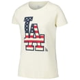 thumbnail image 2 of Women's New Era Cream Los Angeles Dodgers Vintage T-Shirt, 2 of 3
