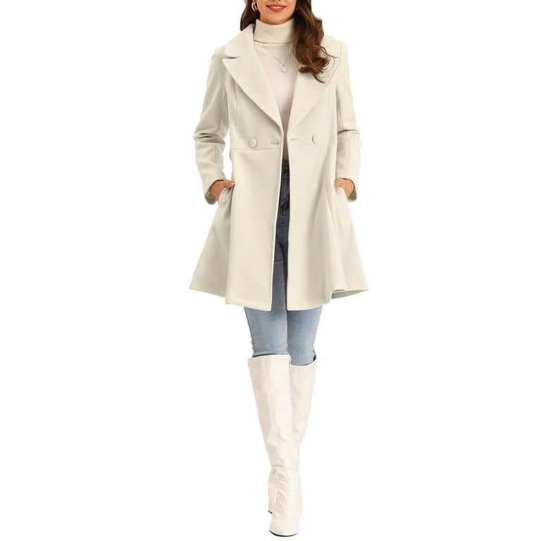Unique Bargains Women's Elegant Overcoat Shawl Collar Single Unique Bargains Women's Elegant Overcoat Shawl Collar Single