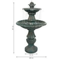 thumbnail image 3 of Sunnydaze Nouveau Traditional Dark Green Polyresin 2-Tiered Outdoor Water Fountain, 3 of 8