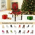 thumbnail image 5 of Christmas Chair Covers Set of 4, Red Bow and Wreath Dining Chair Slipcovers with Pinecones and Snowflakes, Stretchable Holiday Chair Protectors, 5 of 8