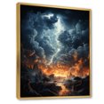 thumbnail image 2 of Designart "Dynamic Illumination of Lightning" Landscape & Nature Floater Framed Wall Decor, 2 of 7