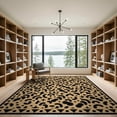 thumbnail image 2 of ODIKA 9'x12' Beige Abstract Please Washable Area Rug Geometric Border With Playful Curves And Dots Design for Master Suite, California King, Under Bed, Non-Shedding, Easy Care, 2 of 7