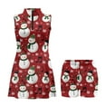 thumbnail image 5 of Yuyamidu Snowman Golf Dresses for Women Size XS Music Note Womens Athletic Dress Christmas Tennis Golf Workout Sports Sleeveless Mini Dress Built in Shorts with Pocket, Red, 5 of 8