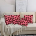 thumbnail image 7 of Throw Pillow Covers, Chocolate Print Pink Soft Square Pillow Cases with Invisible Zipper for Couch Bed Sofa, Farmhouse Fall Home Decor 18"x18", 7 of 7