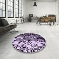 thumbnail image 4 of Ahgly Company Machine Washable Indoor Rectangle Transitional Dark Purple Area Rugs, 6' x 9', 4 of 7