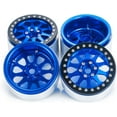 thumbnail image 4 of RCLIONS 4PCS 2.2inch Beadlock Wheels 35mm RC Aluminum Rims for AXIAL Wraith RR10 90048/90018 TRX4 1/10th RC Crawler Truck Car (Blue), 4 of 8