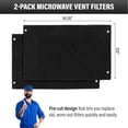 thumbnail image 5 of Paquete de 2 filtros de aire de repuesto para horno microondas Whirlpool de perfil bajo, filtros de carbón activado para campana de microondas modelos WML55011HS y WML75011HZ, 5 of 5