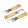 thumbnail image 5 of Uxcell 2" Cr-V Steel Flexible Broad Tip with Bamboo Handle Putty Taping Paint Scraper 3 Pack, 5 of 5