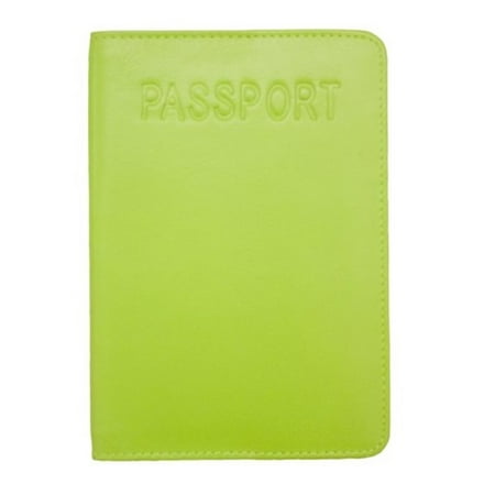 ili New York Leaf Leather Passport Cover With Slide Pocket New
