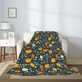 thumbnail image 2 of Rateoe Pumpkin Pattern Flannel Throw Blanket, Ultra-soft Blanket for Bed, Couch, Car, Hypoallergenic Anti-pilling blanket-60"x50"(Vertical), 2 of 6