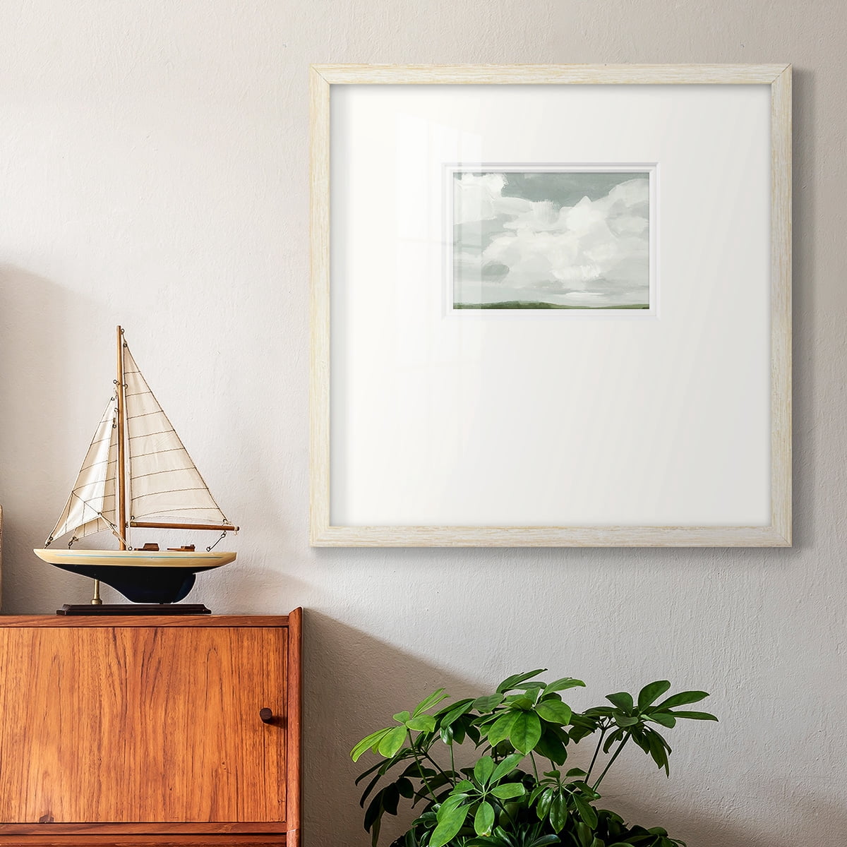 Gray Stone Sky IPremium Framed Print