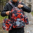 thumbnail image 5 of Lightweight Graffiti Student Backpack Combo, 3 in 1 Waterproof Daypack with Shoulder Bag & Pencil Case, Trendy School Backpack for Travel, Outdoor and Daily Use, 5 of 5