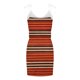 thumbnail image 5 of Mujeres Casual con cuello en V sin mangas Vendaje Estampado de rayas Chaleco suelto Sling Dress Fridja hjkh5767, 5 of 5