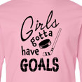 thumbnail image 4 of Inktastic Girls Gotta Have Goals Hockey Player Long Sleeve Youth T-Shirt, 4 of 5
