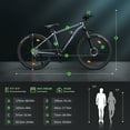 thumbnail image 4 of Electric Bike for Adults 96KM, 26" Portable Ebike 500W 32KM/H, Electric Mountain Bicycle with 10.4Ah Removable Battery, Shimano 35-Speed, Lockable Suspensions for Trail City Commuting, 4 of 4