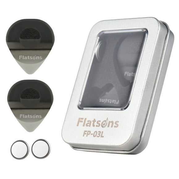 Flatsons FP-03L 2 Pcs Pics Guitare Lumineux Platines LED Pics avec Boîte de Rangement en Fil