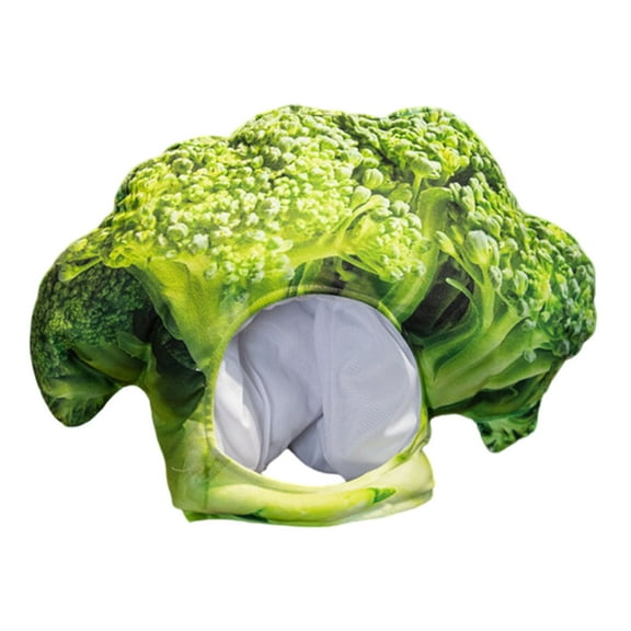 Funny Broccolis Hat for Adults Plush Fruit Hat Winter Warm Caps Birthday Party Accessories Stage Performances Headgear