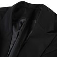 thumbnail image 3 of LEKWK Black Suits for Men Cropped Double Breasted 2 Piece Suit Slim Fit Blazer and Trousers Set Buttons Formal Business Tuxedo Jackets Party Wedding Evening Outfits, 3 of 5