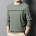 thumbnail image 5 of Men's Waffle Sweatshirt Round Neck Printed Casual Bottom Shirt, 5 of 7