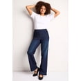 thumbnail image 4 of Woman Within Plus Size Tall Fineline Stretch Denim Wide-Leg Pull-On Jeans, 4 of 6