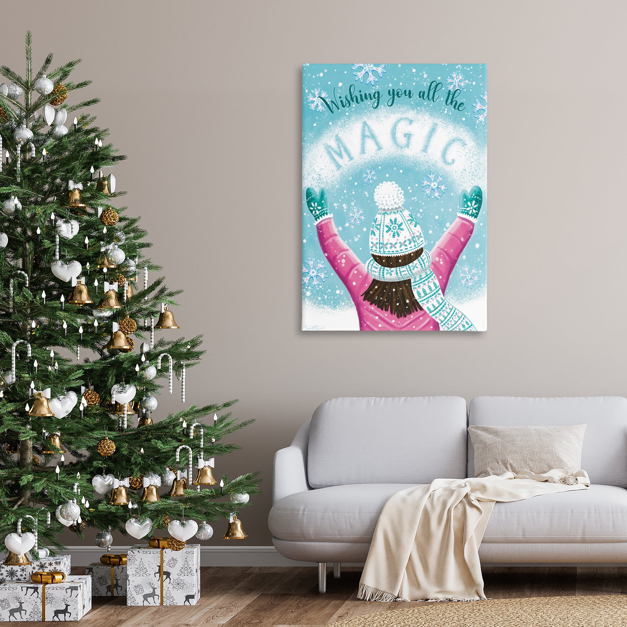 Stupell Industries Wishing You Magic Holiday Painting Gallery Wrapped Canvas Art Print Wall Art, 30 x 45