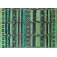 thumbnail image 1 of Ahgly Company Machine Washable Indoor Rectangle Oriental Turquoise Blue Industrial Area Rugs, 8' x 10', 1 of 4