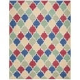 thumbnail image 3 of SAFAVIEH Dhurrie Wystan Geometric Moroccan Wool Area Rug, Blue/Multi, 4' x 6', 3 of 5