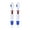 Blue, variant on Orange 4-Color Pen Set with Keychain, 2 Pack, Multifunctional Ballpoint, Smooth Writing for Everyday Carry