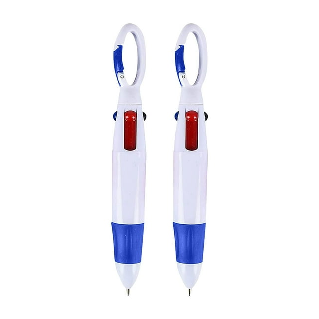 2Pcs Mini 4 In 1 Multi Colored Ink Ballpoint Pens 10ML Quick Dry Pens Fine Smooth Writing Pen Ideal Office Supplies Gift Office Pens for Women for Journaling, Note Taking, Office Supplies