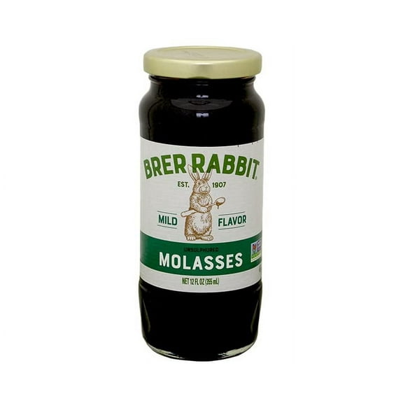 Brer Rabbit Mild Flavor Unsulphured Molasses Bottle, 12 oz - Case of 12