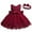 Wine, variant on YWOAGH Baby Girls Lace Bowknot Wedding Formal Dresses Tutu Dress and Headband Set Clothes for Celebration 3-6 Months