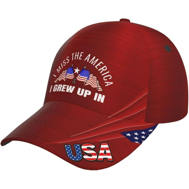 I Miss The America I Grew Up in Distressed Dad Hat Baseball Caps for Men 90s Washed Denim Adjustable Strapback Baseb