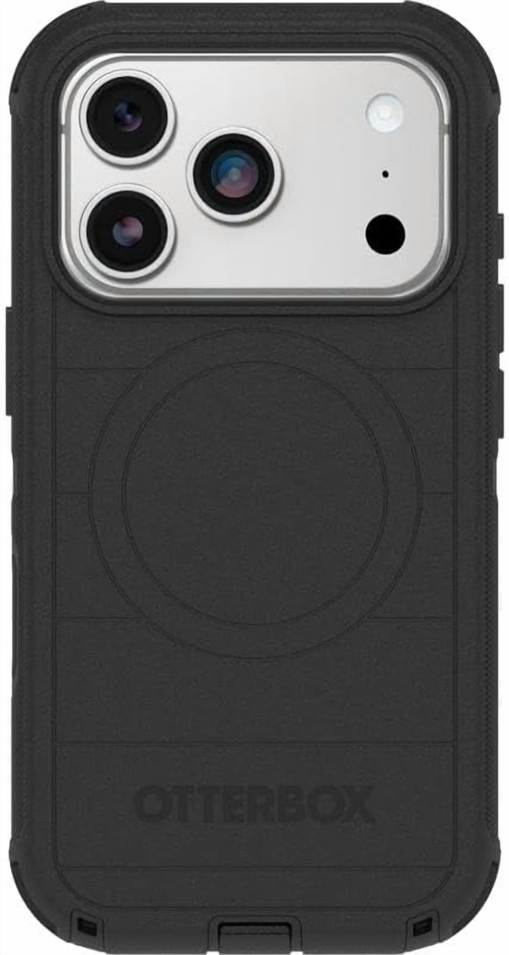 OtterBox iPhone 17 Pro (Only) Bundle: Defender Series Case & Screen Protector - Black - Case Only - Snaps on MagSafe - Tough - Rugged & Durable - Non-Retail Packaging