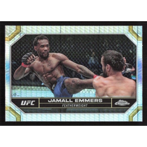 Collectible 2024 Topps Chrome UFC Jamall Emmers Prism #90 Card
