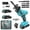 Blue, variant on GPED Cordless Reciprocating Saw, 0-3000 SPM, 2 x 2000mAh Batteries Powered, Tool Free Blade Change, LED Light, 4 Saw Blades Kit for Wood/Metal/PVC Cutting, Blue