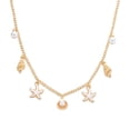 thumbnail image 6 of Faty-T Necklace for Women Paperclip Chain Necklace Ocean Starfish,Seashell Boho Bow Charms Necklaces, 6 of 7