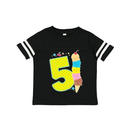

Inktastic Ice Cream Fifth Birthday Blue Gift Toddler Boy or Toddler Girl T-Shirt