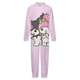thumbnail image 3 of Kuromi And My Melody Hooded Union Suit Pajama Soft Comfy PJs Sleepwear, 3 of 7