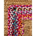 thumbnail image 7 of Unique Loom Braided Jute Collection Area Rug - Manipur (5' 1" x 8' Rectangle Natural/Blue), 7 of 7