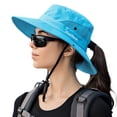 thumbnail image 1 of Womens Outdoor Sun Hat Breathable Packable Wide Brim Bucket, 1 of 7