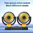 thumbnail image 4 of Dual Head Car Fan, DC Brushless Motor Dashboard Mount 360 Degree Rotation Car Mounted Dual Head Fan Powerful  for Vehicle, 4 of 8