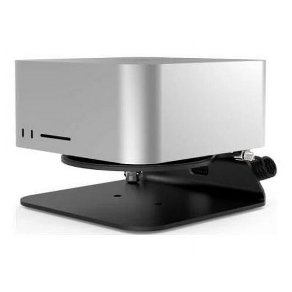 Compulocks Mac Studio Security Stand with Dual Head Coiled Cable Keyed Lock Black