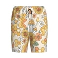 thumbnail image 4 of Fotbe Groovy Hippie Flower Mushrooms Pajama Shorts for Men, Men's Pajama Bottoms, Sleepwear,Short Pajama Pants-Large, 4 of 9