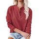 thumbnail image 4 of Blusas de Mujer Blusas de Manga Larga Botones de Color Sólido Casuales Camisa Suelta Con Cuello en V Top Odeerbi  ODB184184, 4 of 9