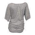 thumbnail image 2 of eVogues Plus size Off Shoulder Top with Ruched Detail Gray, 2 of 4
