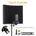 thumbnail image 3 of Professional Studio Recording Microphone Isolation Shield Pop Filter Microphone Wind Screen with High Density EVA, 3 of 8