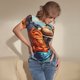 thumbnail image 3 of Fotbe Colorful Travel Luggage Gear Body de Mujer con Cuello Redondo y Mangas Cortas, Sin Mangas Ajustado, Suave, Cómodo y Básico-Medium, 3 of 7