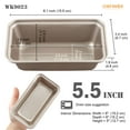 thumbnail image 3 of CHEFMADE Mini Loaf Pan Set, 5.5-inch 4Pcs Non-Stick Rectangle Bread and Cake Bakeware for Oven and Instant Pot Baking (Champagne Gold), 3 of 9