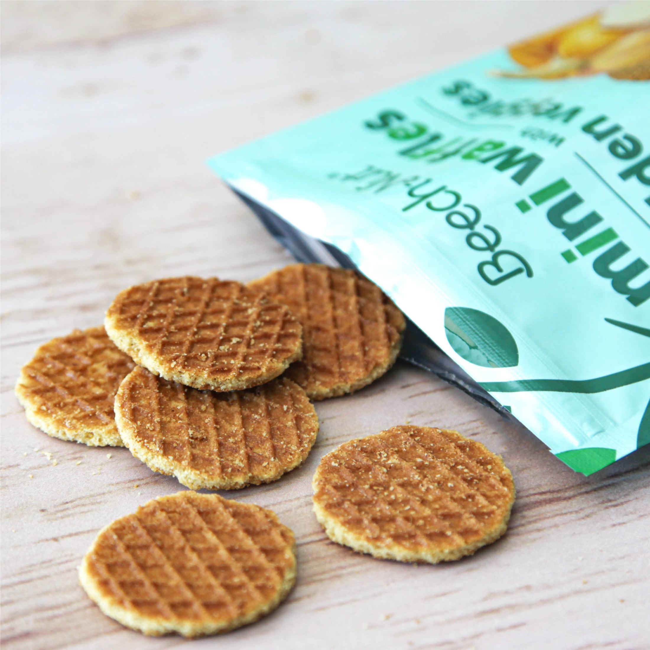(4 pack) Beech-Nut Mini Waffles with Hidden Veggies Toddler Snack, Butternut Berry, 3.2 oz Bag